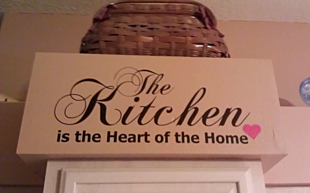 The Kitchen is the Heart of the Home Vinyl Wall Art - Etsy