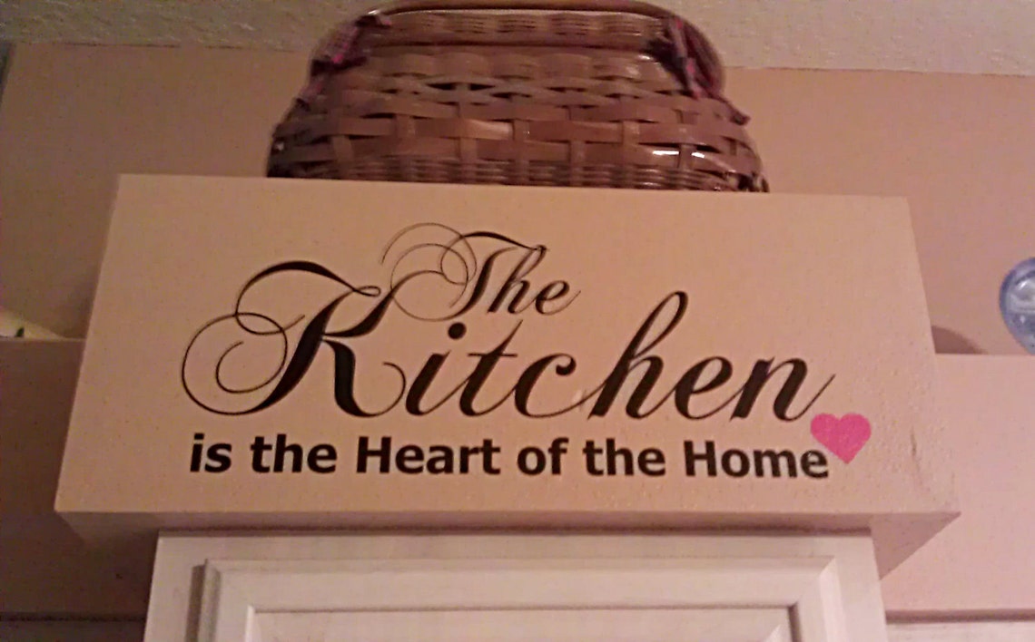 The Kitchen is the Heart of the Home Vinyl Wall Art - Etsy