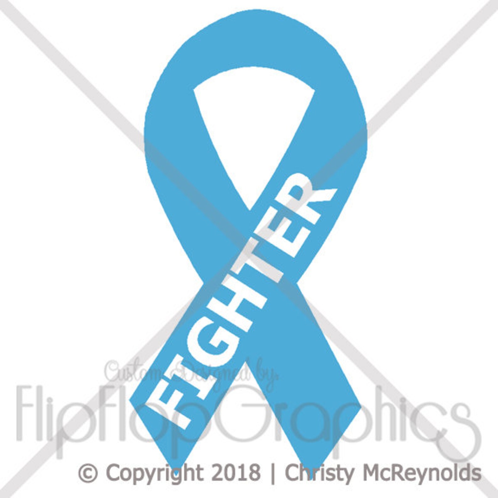 Light Blue Awareness Ribbon Prostate Cancer Vinyl Graphic Etsy