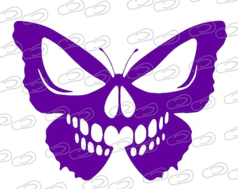 Butterfly Skull • Vehicle Window Sticker