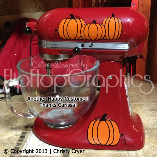 Pumpkins • Vinyl Graphics Decal Kit for Kitchen Mixer