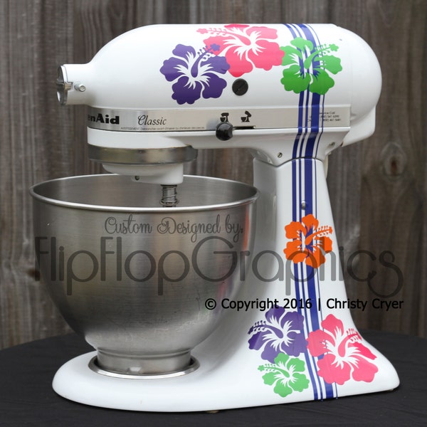 Kitchenaid Mixer Decals Flowers Etsy