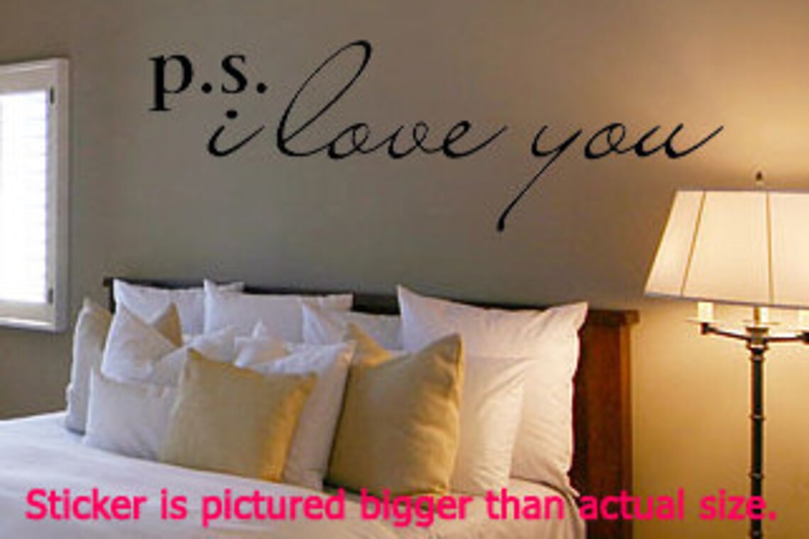 P.S. I Love You Vinyl Wall Art Sticker Etsy
