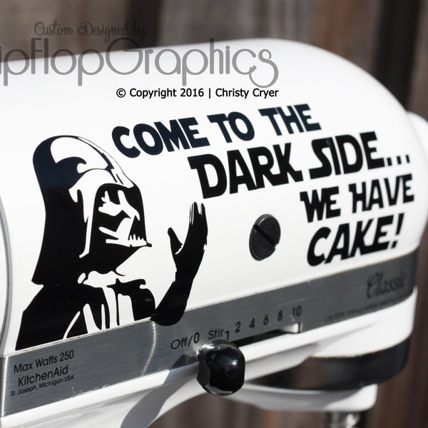 Star Wars Come to the Dark Side • Vinyl Graphics Decal Kit for Kitchen Mixer