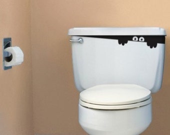 Toilet Peeper • Vinyl Graphic Decal • Halloween