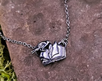 Book Raven Necklace