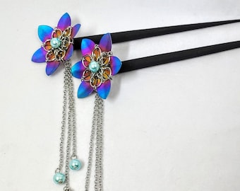Sunset Fade Hair Flower Hair Sticks