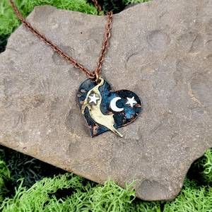 Celestial Cat Necklace, Big Stretch