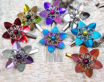 Flower Hair Clips/Combs