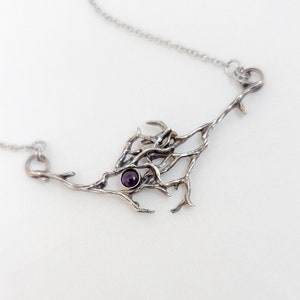 Silver Branch Necklace, Winter Branches Necklace