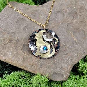Celestial Witch Cat Necklace, Large