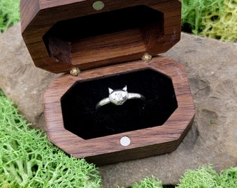 Silver Cat Ring