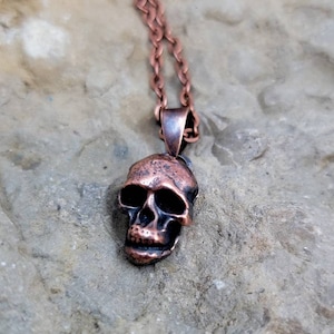 Copper Skull Necklace