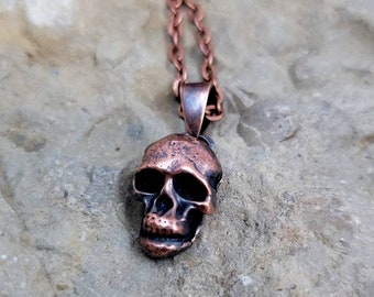 Copper Skull Necklace