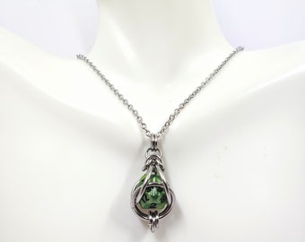 Mini D20 Pendant: Green