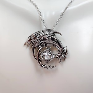 Dragon Treasure Pendant (Large) with Swarovski Crystal