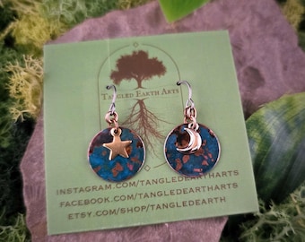 Pendientes de luna y estrellas