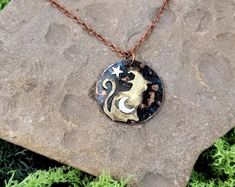 Celestial Witch Cat Necklace