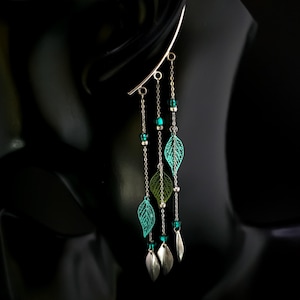 Leafy Ear Cuffs, Over the Ear Cuffs, No Piercing Ear Cuff