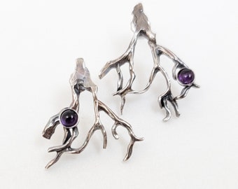 Silver Branch Earrings