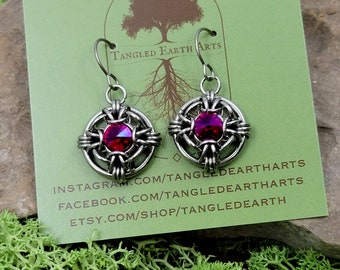 Crystal Compass Earrings