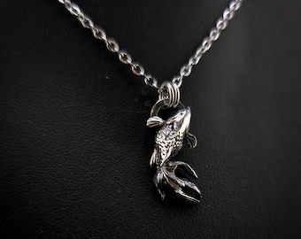 Koi Fish Necklace: Sterling Silver or Copper Good Luck Charm