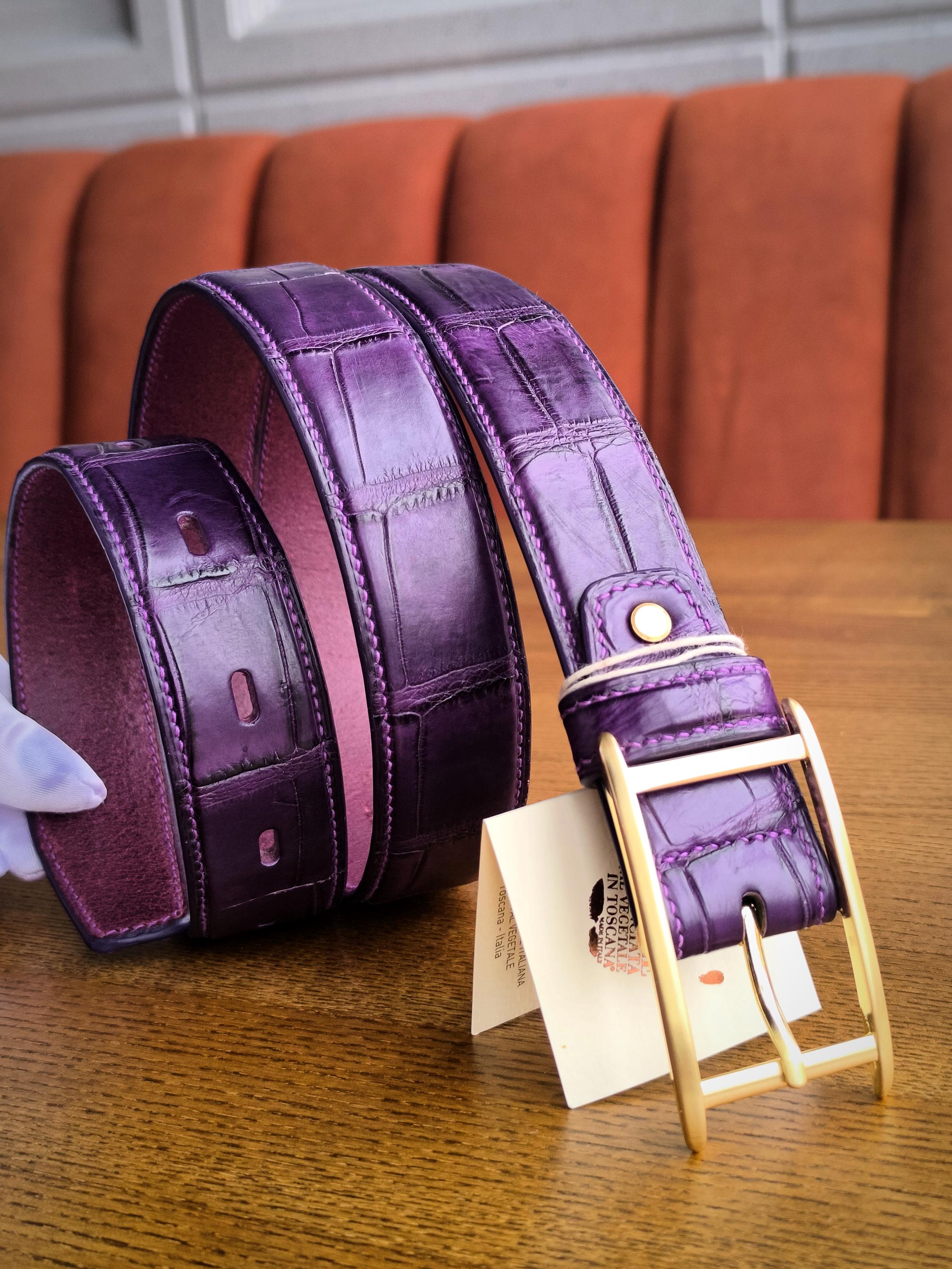 Purple Italian Belt - Etsy New Zealand display picture 3