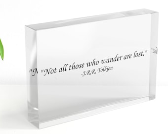 Personalized Acrylic Quote Plaque: Custom Inspirational Gift (14 x 10 cm)