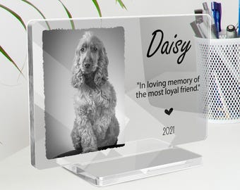 Personalized Pet Memorial Photo Block: Custom Acrylic Keepsake