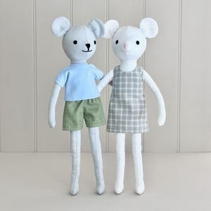 Easy Sew Mouse Doll Plushy Pattern With Instruction, Custom Montessori Stuffed Animal Pattern, Forest Animal Toy For Woodland Themed Nursery