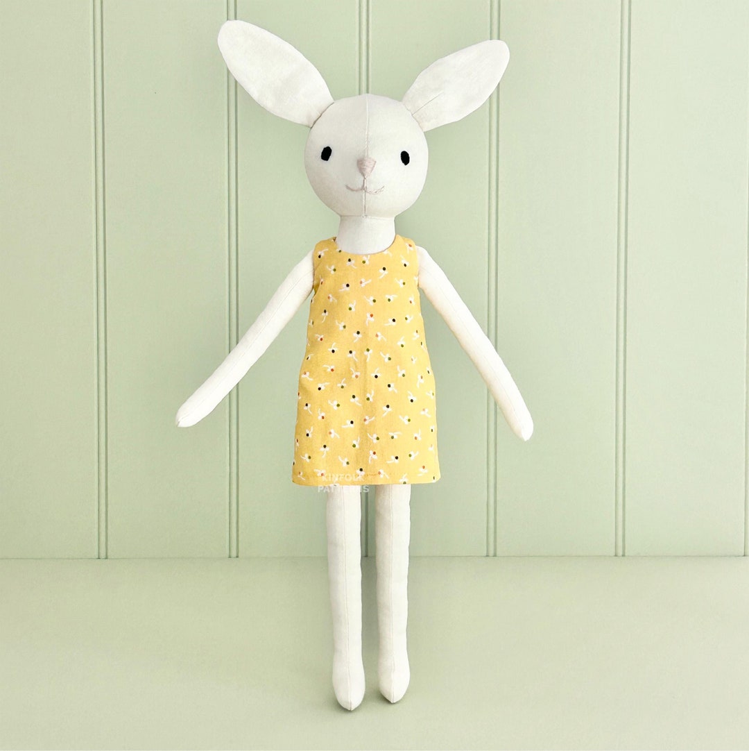 Stuffed Rabbit Dress Pattern Rabbit Sewing Pattern PDF, Instant Download Easy Pattern, Bunny in A ...
