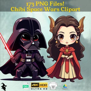 Lindos personajes de Space Wars PNG - 173 ilustraciones de alta resolución para proyectos creativos, fondos transparentes, perfectos para manualidades y más