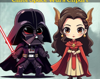 Space Clipart Adventure Chibi Galaxy PNG Birthday Party 173 Digital Download