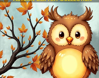 Thanksgiving PNG Autumn Clipart Watercolor Fall Leaves Pumpkin 384 Digital Download