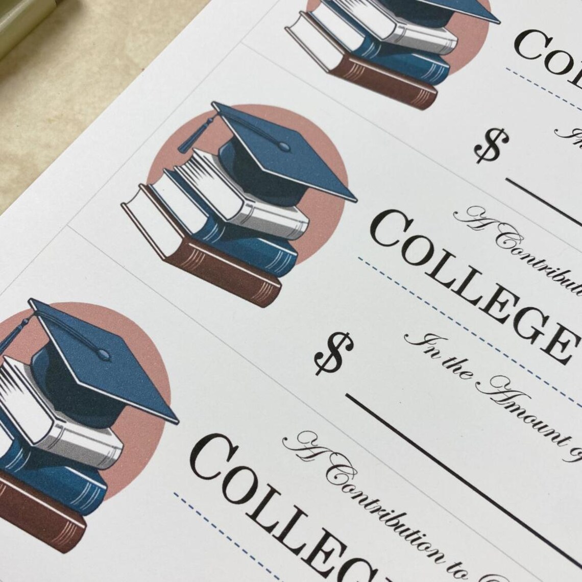 Money for College Fund 529 Certificate Digital Download Etsy