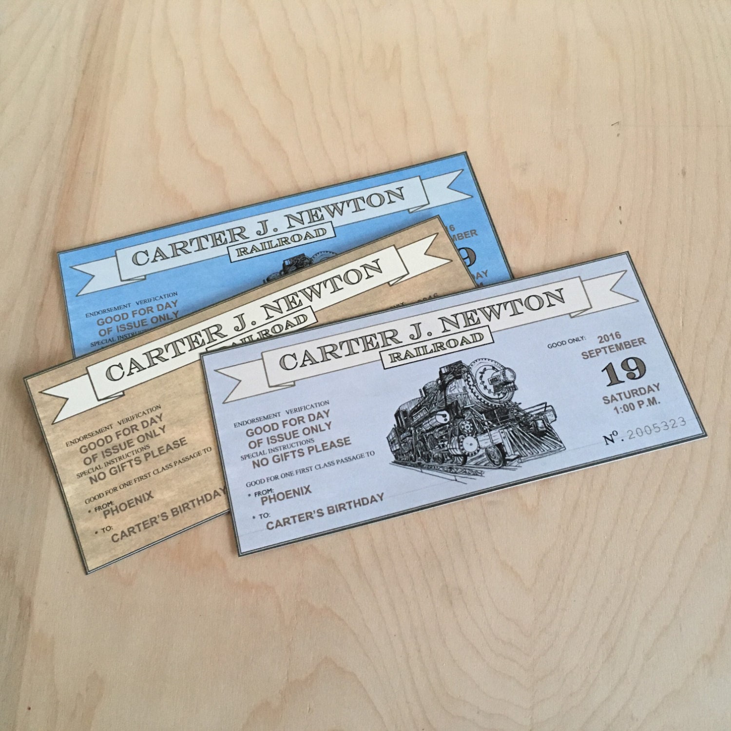 train ticket editable digital download party invitation or etsy