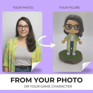 Anpassad figur av din Animal Crossing: New Horizons-karaktär | Färdig version eller gör-det-själv | Resintryck bild 3