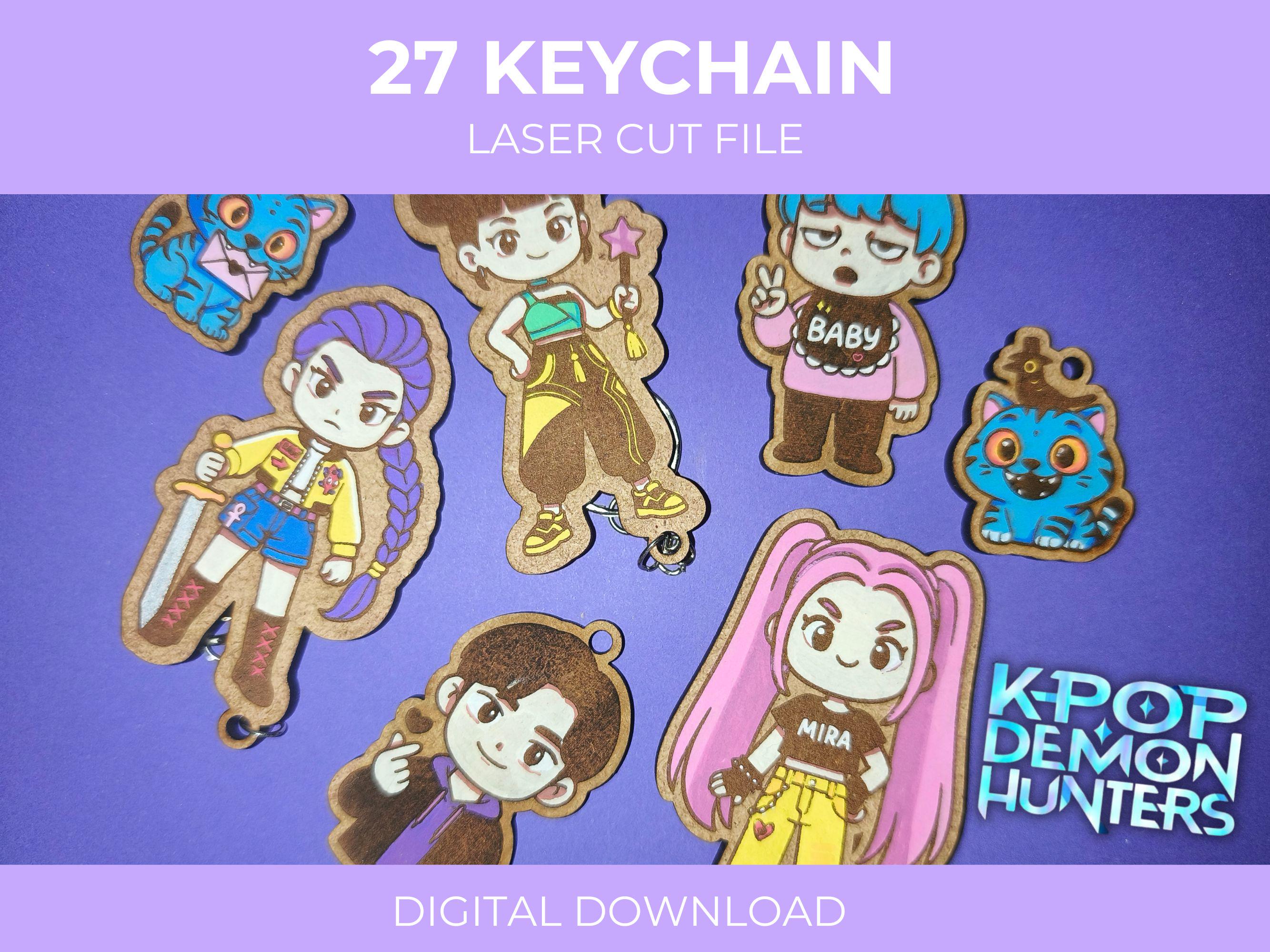 Kpop デーモンハンターズ キーホルダー27種類 + 無料ギフト | アクリル