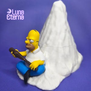 "Homer protegge il suo zucchero" | Stampa 3D di alta qualità, Nuova versione con Omero stampato in resina, dipinto a mano, Originale, bellissimo