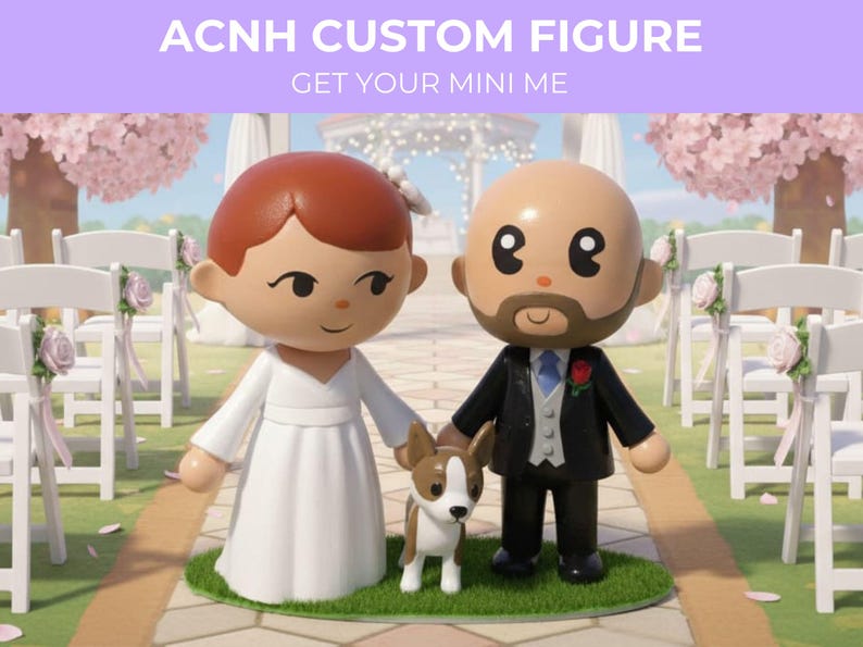 Anpassad figur av din Animal Crossing: New Horizons-karaktär | Färdig version eller gör-det-själv | Resintryck bild 1