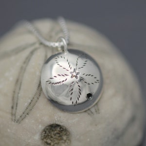 Silver Sea Biscuit Necklace Polished image 1