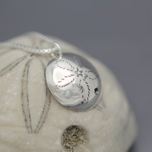 Silver Sea Biscuit Necklace Polished image 2