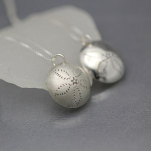 Silver Sea Biscuit Necklace Polished image 4