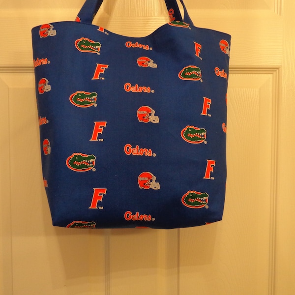 Gators Lined Fabric Market Shopping Tote Bag