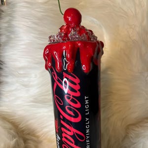 Creepy Cola Halloween horror Tumbler with 3d blood drip and lid topper