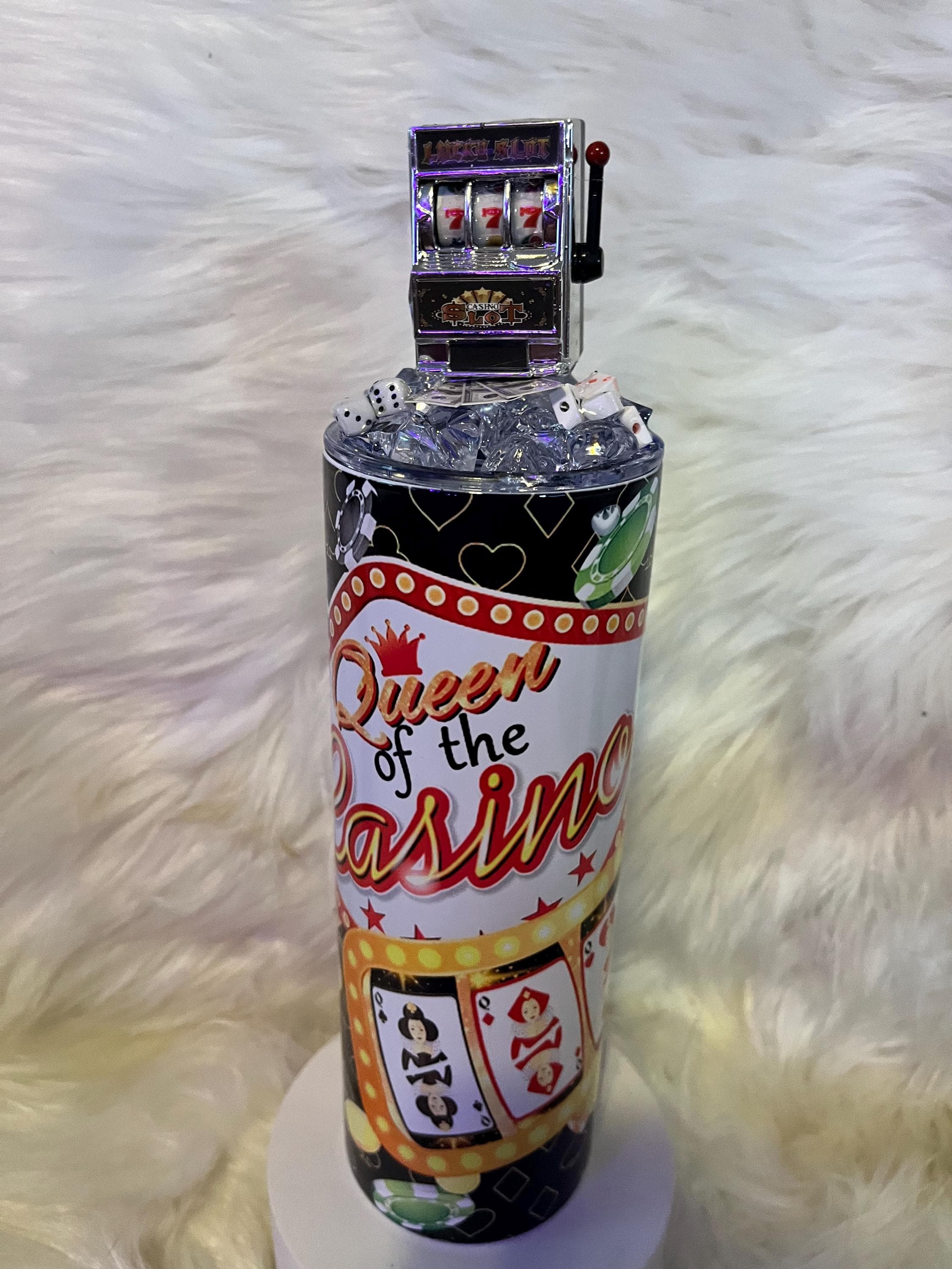 Lucky Casino Tumbler with lid topper