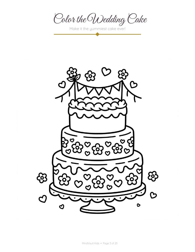 Cake Printable Coloring Pages — Illustration 5 Cake Printable Coloring Pages — Illustration 5