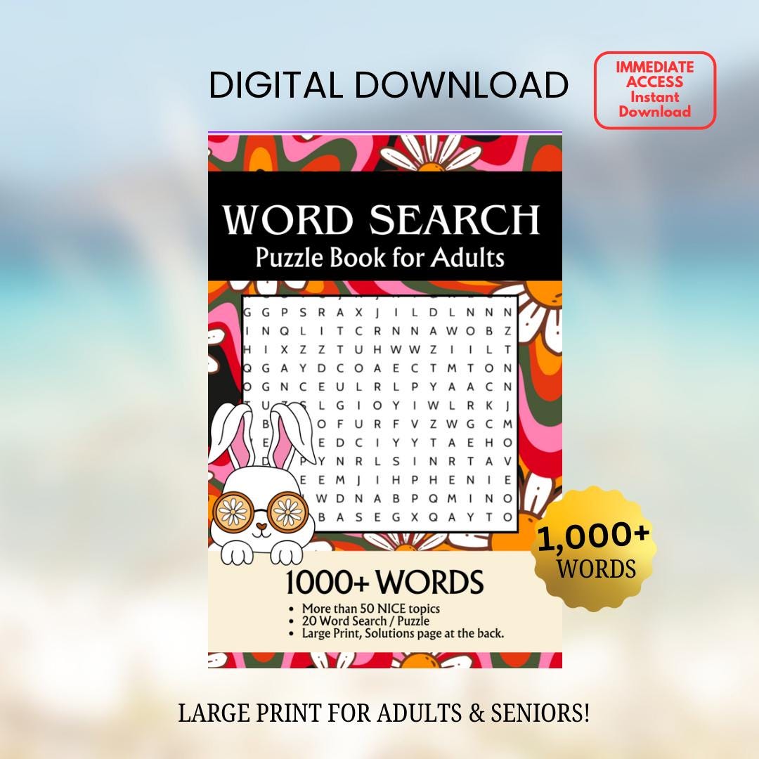 Large Print WORD SEARCH Puzzle Book for Adults and Seniors / Stress