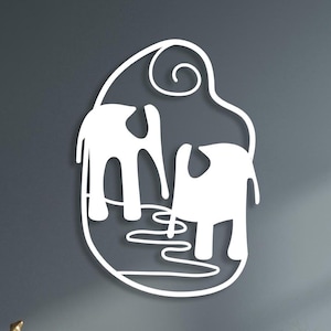 Boho Elephant  Metal Wall Art Decor | White Elephant Gifts |Elephant Wall Art | Indian Elephant| Christmas Gifts | Elephant Metal Wall Decor
