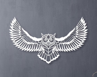 Metal Owl Wall Art: Modern Bird Decor for Home & Garden